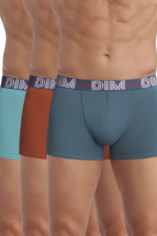 3 boxers Powerful - Marron et bleu