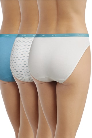 3 culottes Pocket Coton - Bleu et blanc