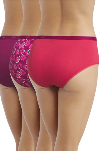 3 shorty Pocket Coton - Rose et fuchsia