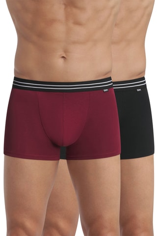 2 boxers Ecodim - Bordeaux et noir