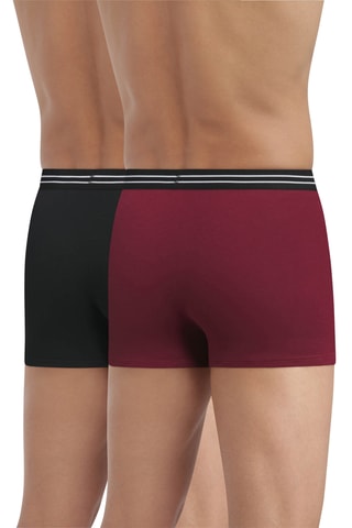 2 boxers Ecodim - Bordeaux et noir