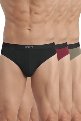 3 slips Pur Confort - Noir - Dim