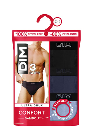 3 slips Pur Confort - Noir - Dim