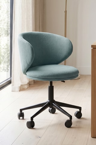 Chaise de bureau pivotante à roulettes Staletti - 59 x 57 x 74/82 cm