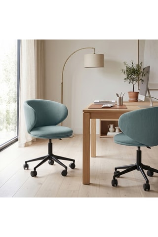 Chaise de bureau pivotante à roulettes Staletti - 59 x 57 x 74/82 cm