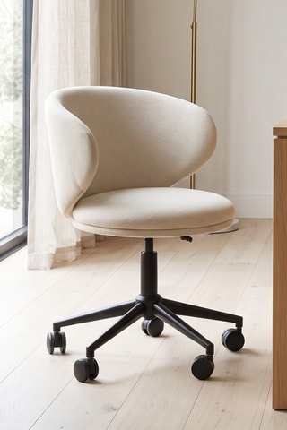 Chaise de bureau pivotante à roulettes Staletti - 59 x 57 x 74/82 cm