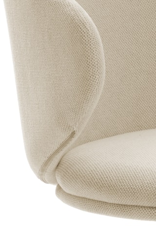 Chaise de bureau pivotante à roulettes Staletti - 59 x 57 x 74/82 cm