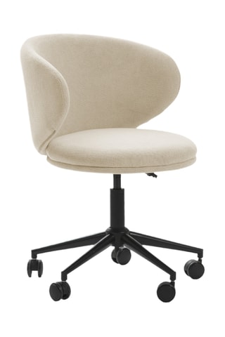 Chaise de bureau pivotante à roulettes Staletti - 59 x 57 x 74/82 cm