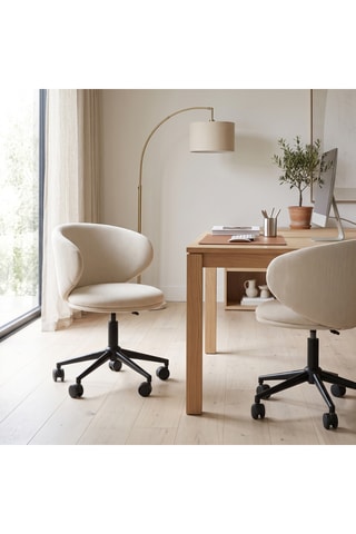 Chaise de bureau pivotante à roulettes Staletti - 59 x 57 x 74/82 cm