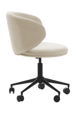 Chaise de bureau pivotante à roulettes Staletti - 59 x 57 x 74/82 cm