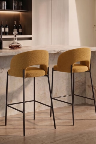 2 tabourets de bar Lucca - 50 x 89 x 50 cm