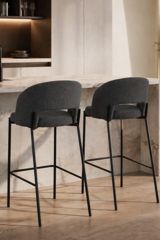 2 tabourets de bar Lucca - 50 x 89 x 50 cm