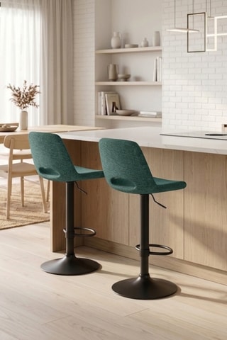 2 tabourets de bar Remini - 52 x 88,5/103,5 x 45 cm