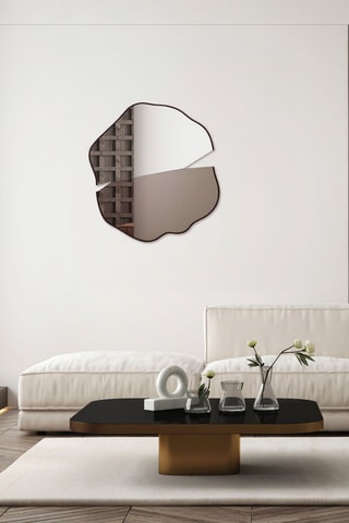 Miroir Ortisei - 80 x 80 x 2 cm - Argenté