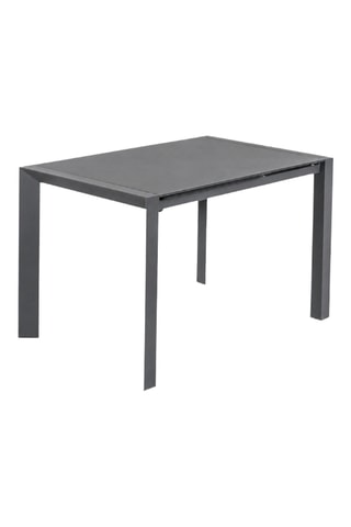 Table à manger extensible en verre Livorno - 122/182 x 80 x 76 cm - 8 couverts