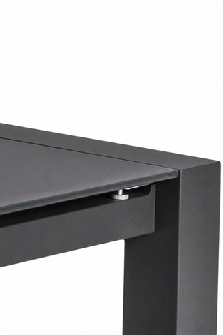 Table à manger extensible en verre Livorno - 122/182 x 80 x 76 cm - 8 couverts