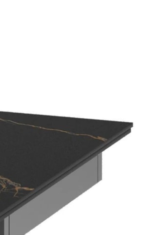 Table à manger extensible en céramique Pesaro - 160/240 x 90 x 76 cm - 10 couverts