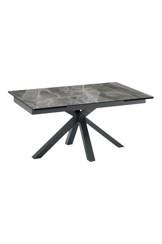 Table à manger extensible en céramique et verre Pesaro - 160/240 x 90 x 76 cm - 10 couverts