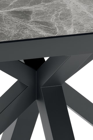 Table à manger extensible en céramique et verre Pesaro - 160/240 x 90 x 76 cm - 10 couverts