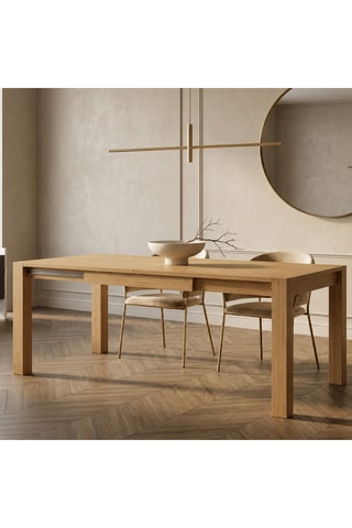 Table à manger extensible en bois et chêne Lodi - 140/190 x 80 x 75 cm - 8 couverts