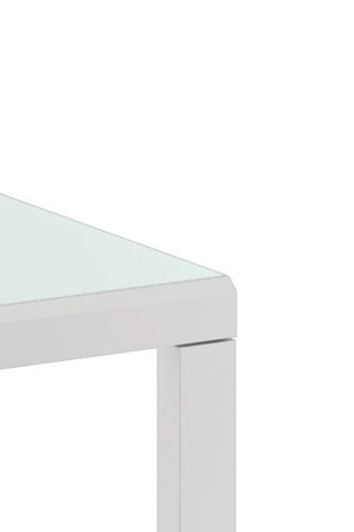 Table à manger extensible en verre Isernia - 90/163,5 x 90 x 76 cm - 6 couverts