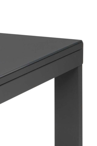 Table à manger extensible en verre Isernia - 90/163,5 x 90 x 76 cm - 6 couverts