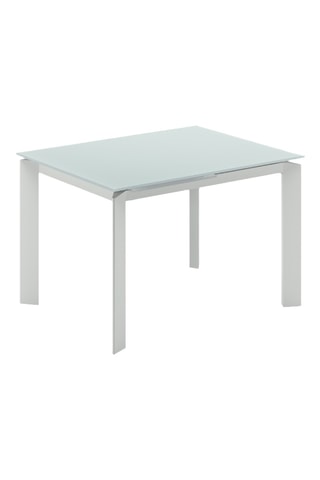 Table à manger extensible en verre Pavia - 120/170 x 80 x 75 cm - 8 couverts