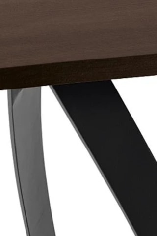 Table à manger en aggloméré de peuplier et bois massif Milano - 160 x 90 x 76 cm - 6 couverts