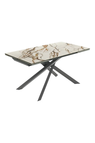Table à manger extensible en céramique Vicenza - 160/240 x 76 x 90 cm - 10 couverts