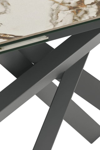 Table à manger extensible en céramique Vicenza - 160/240 x 76 x 90 cm - 10 couverts