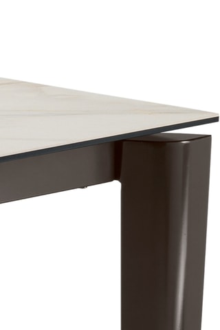 Table à manger extensible en céramique Sassari - 160/240 x 90 x 76 cm - 10 couverts