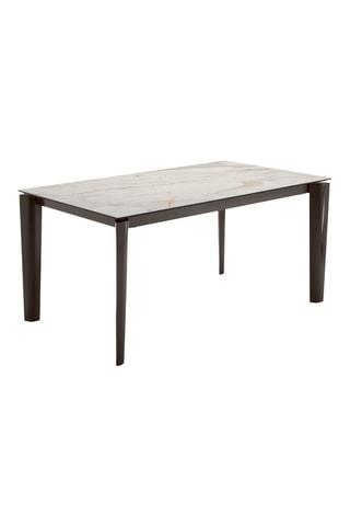 Table à manger extensible en céramique Sassari - 160/240 x 90 x 76 cm - 10 couverts