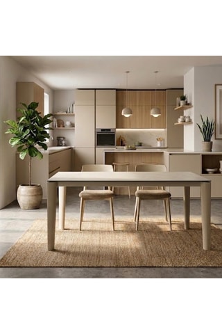 Table à manger extensible en céramique Sassari - 160/240 x 40 x 76 cm - 10 couverts