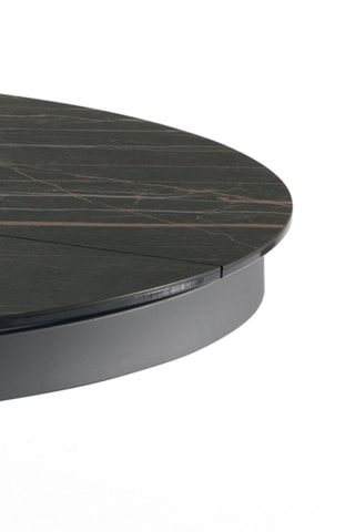 Table à manger extensible en céramique Savona - 120/160 x 120 x 76 cm - 8 couverts