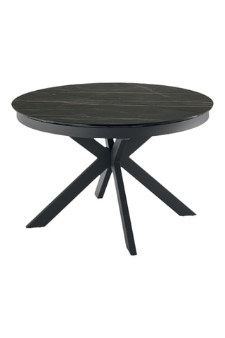 Table à manger extensible en céramique Savona - 120/160 x 120 x 76 cm - 8 couverts