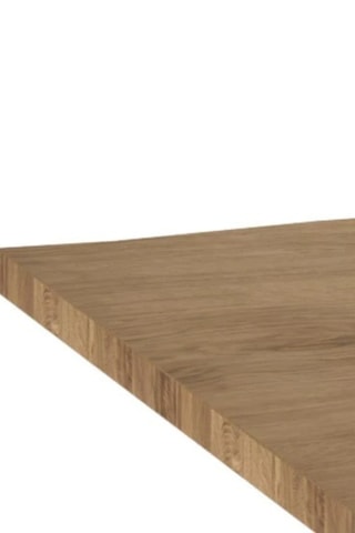 Table à manger en aggloméré de peuplier et bois massif Milano - 160 x 90 x 76 cm - 6 couverts