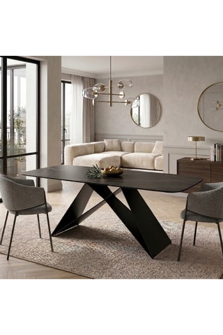 Table à manger extensible en céramique Roma - 200/280 x 76 x 100 cm - 12 couverts