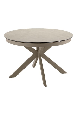 Table à manger extensible en céramique Savona - 120/160 x 120 x 76 cm - 8 couverts