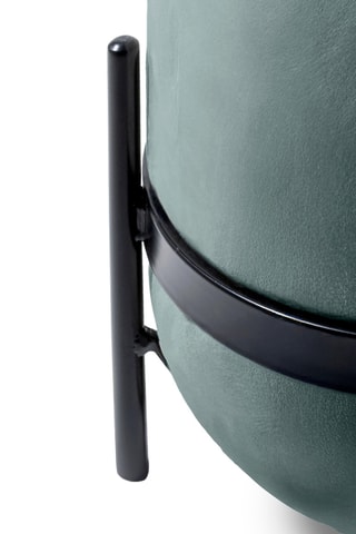 Pouf Spello - Vert émeraude - En tissu velours