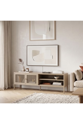 Meuble TV 2 portes - 160 x 50 x 35 cm