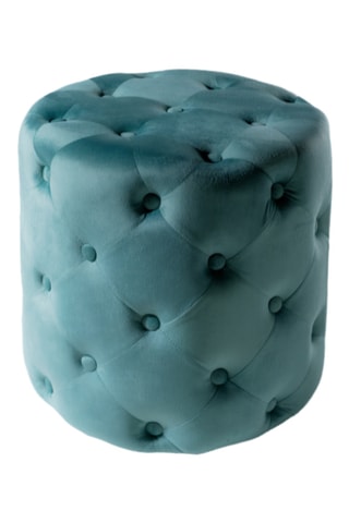 Pouf Gradara - Vert émeraude - En tissu velours