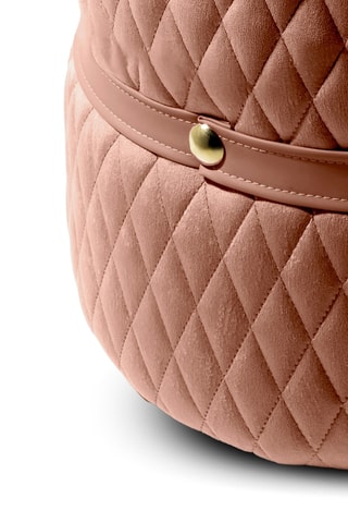 Pouf Norcia - Rose - En tissu velours
