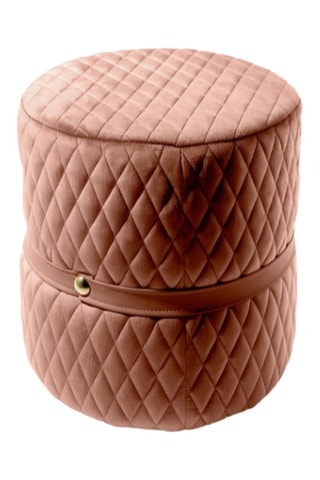 Pouf Norcia - Rose - En tissu velours