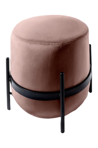 Pouf Spello - Rose - En tissu velours