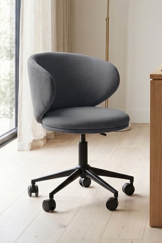Chaise de bureau pivotante à roulettes Staletti - 59 x 57 x 74/82 cm