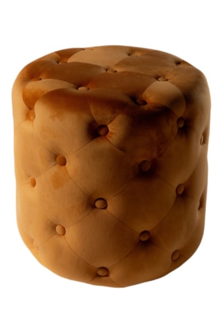 Pouf Gradara - Camel - En tissu velours
