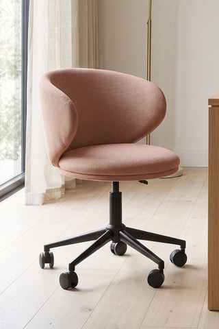 Chaise de bureau pivotante à roulettes Staletti - 59 x 57 x 74/82 cm
