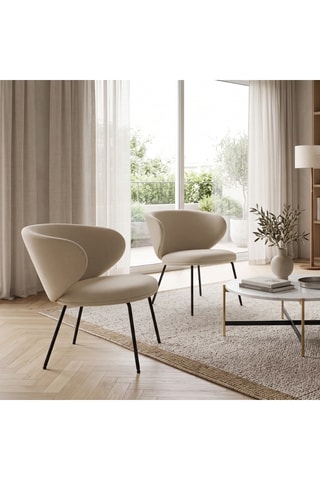 Fauteuil Staletti - Beige - En tissu