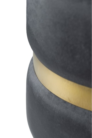 Pouf Erice - Anthracite - En tissu velours
