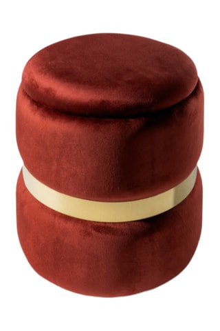 Pouf Erice - Bordeaux - En tissu velours
